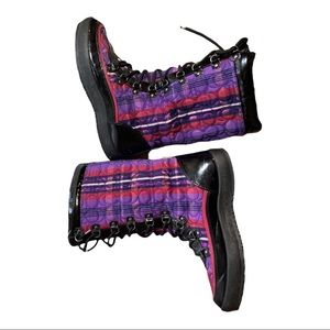 COACH PEGGEY Purple Signature Logo Winter Boots Women’s Sz 8.5B .